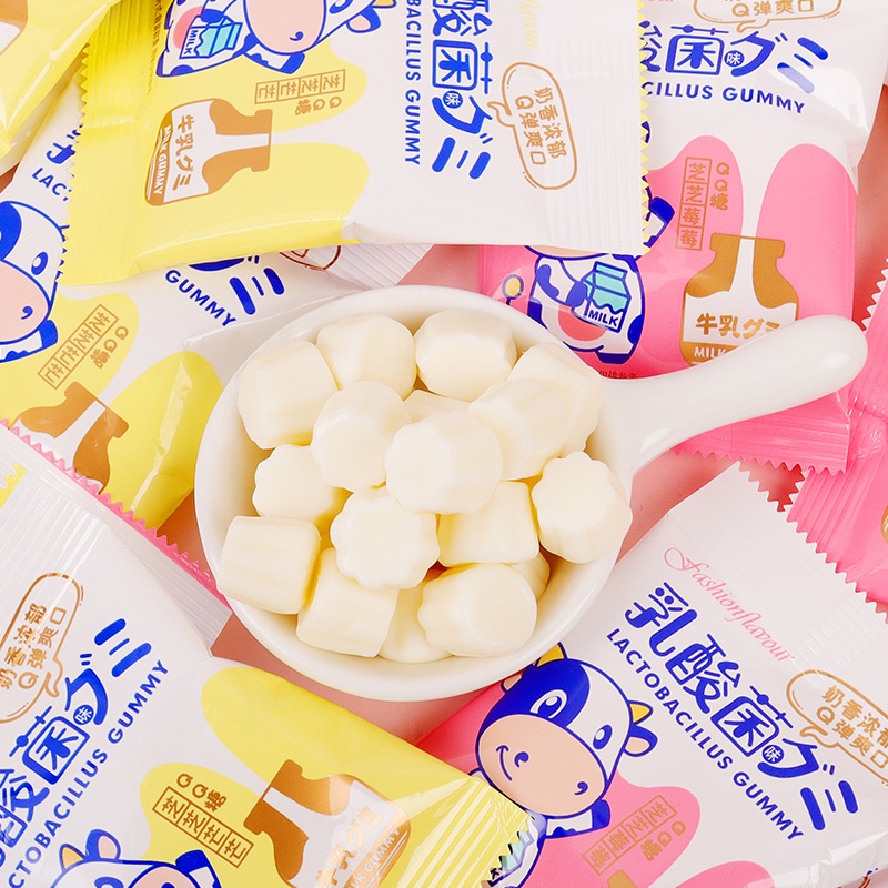 [ Lợi Khuẩn ] Combo 300g kẹo dẻo bò Lactobacillus QQ Gummy/ kẹo sữa chua vi khuẩn axit lactic qq tốt cho tiêu hóa