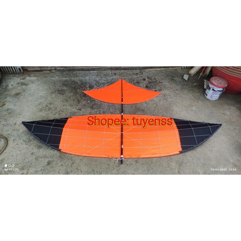 Bộ nan cacbon lên diều liền 2,4 mét lùi đã độ sẵn vai