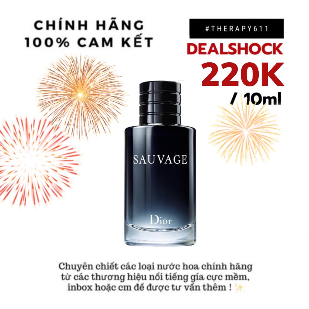 [𝗦𝗔𝗟𝗘]..::✨Mẫu thử chính hãng Dior Sauvage EDT (5ml/10ml/20ml)✨::.. | Thế Giới Skin Care