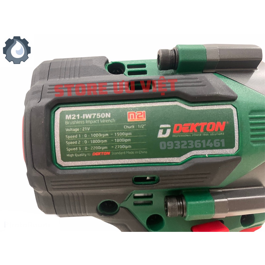 Máy siết Bulong 750nm Dekton M21-IW750N cùng chân pin makita BẢO HÀNH 6 THÁNG GIÁ TỐT