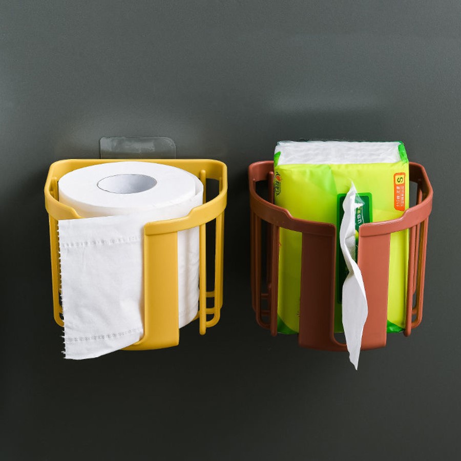 Giỏ đựng giấy vệ sinh dán tường hộp đựng giấy vệ sinh dán tường đa năng tiện lợi