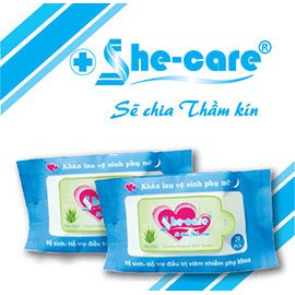 Khăn lau vệ sinh vùng kín phụ nữ She Care - Gói 20 Miếng