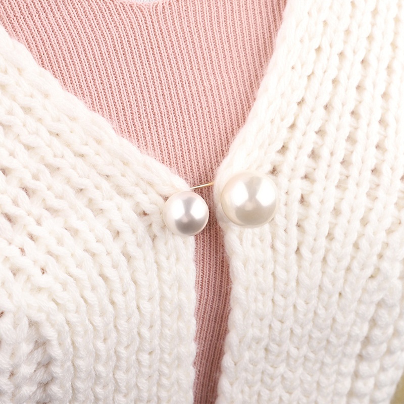 Bộ 3 Ghim Cài Cổ Áo Đính Ngọc Trai Chống Nhiễm Trùng An Toàn Cho Bé Gái