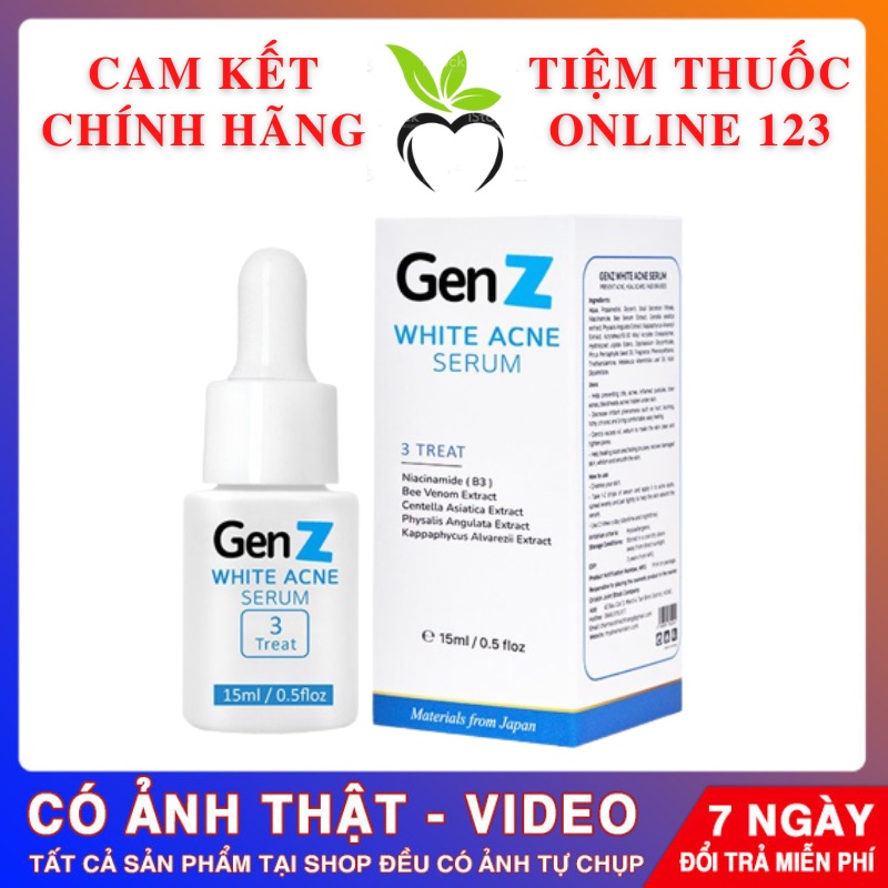 [ CHỤP THẬT CHÍNH HÃNG ] Serum Giảm Mụn Oriskin GenZ White Acne Serum Loại Bỏ Các Loại Mụn 15ml