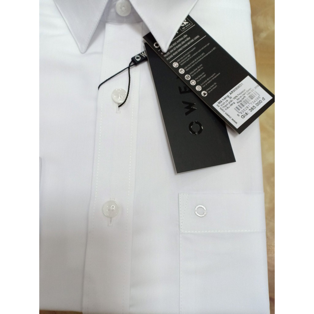 OWEN - Áo sơ mi trắng dài tay Owen chất poly spun/ chất sợi sồi | BigBuy360 - bigbuy360.vn