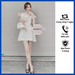 Váy thiết kế xòe,váy nơ ngực hở vai cực xinh đáng yêu