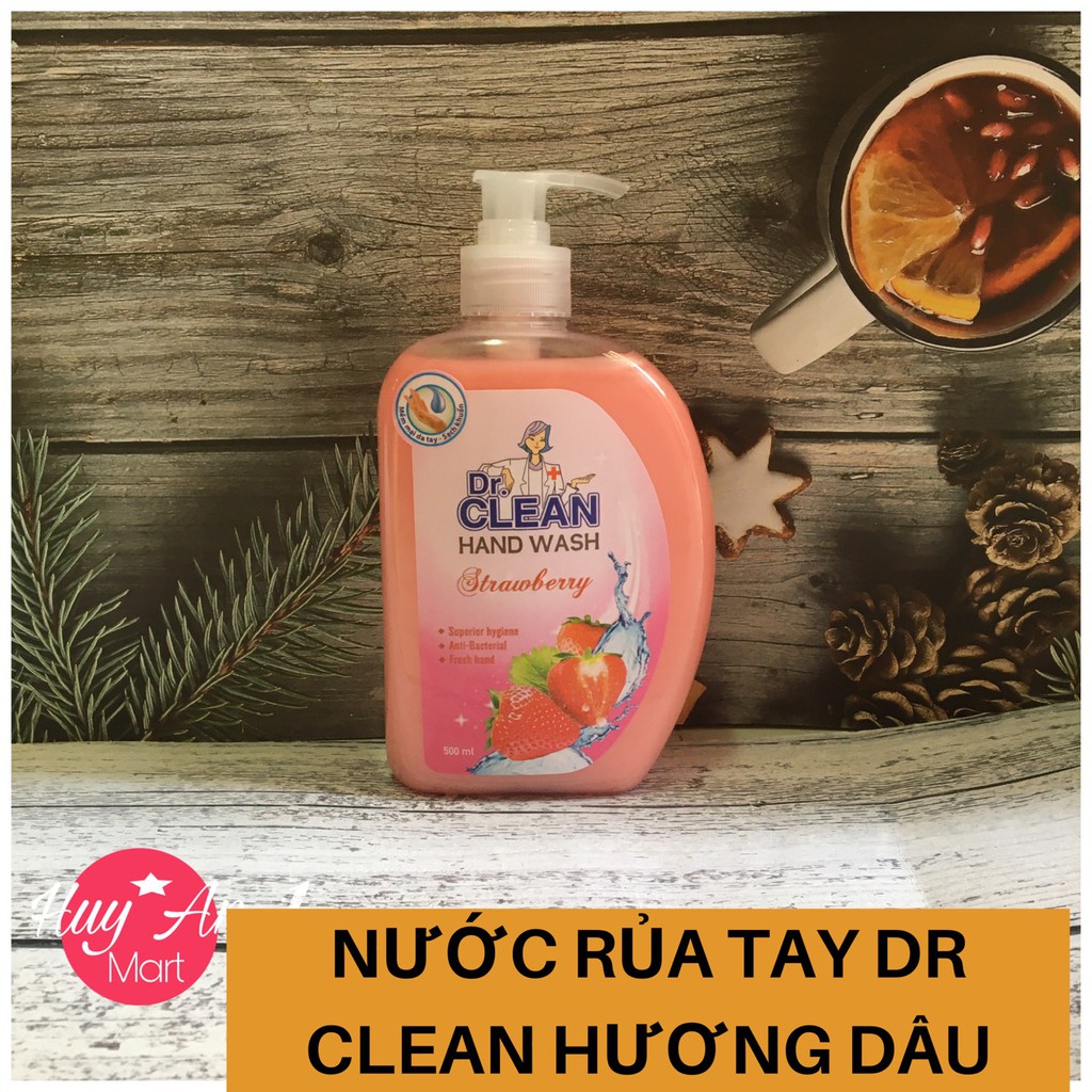 Nước rửa tay Dr Clean hương hoa quả 500ml hàng việt nam