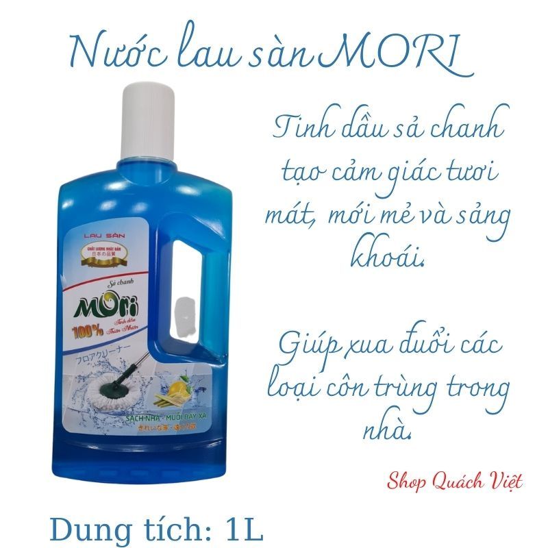 Nước lau sàn MORI hương quế/ sả chanh, can 4kg