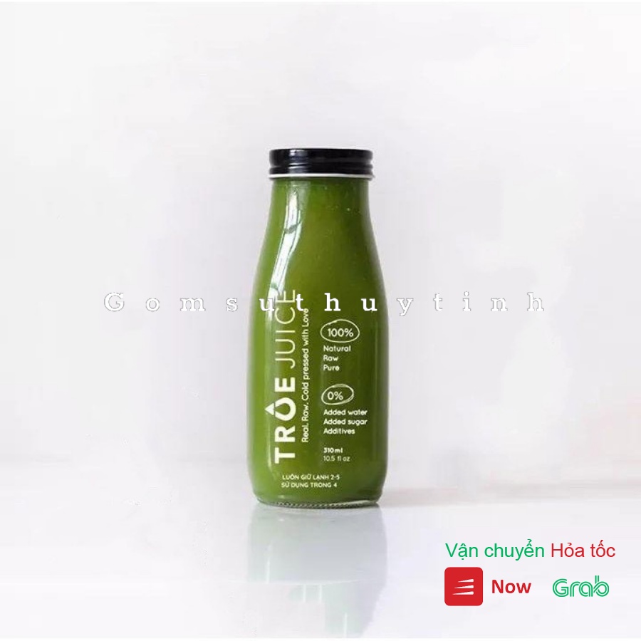 Chai thủy tinh/ Bình thủy tinh nắp thiếc dày hàng cao cấp dung tích 300ml