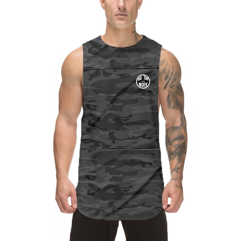 Áo Ba Lỗ Thể Thao Họa Tiết Rằn Ri Mau Khô Thời Trang Mới Cho Nam