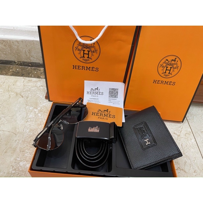 Set 3 Chi tiết kính,Ví,dây lưng Hm fullbox thẻ tặng kèm túi giấyFreeship
