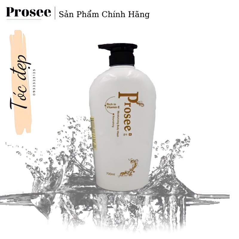 Sữa Tắm Trắng Da PROSEE 700ml [chai trắng]