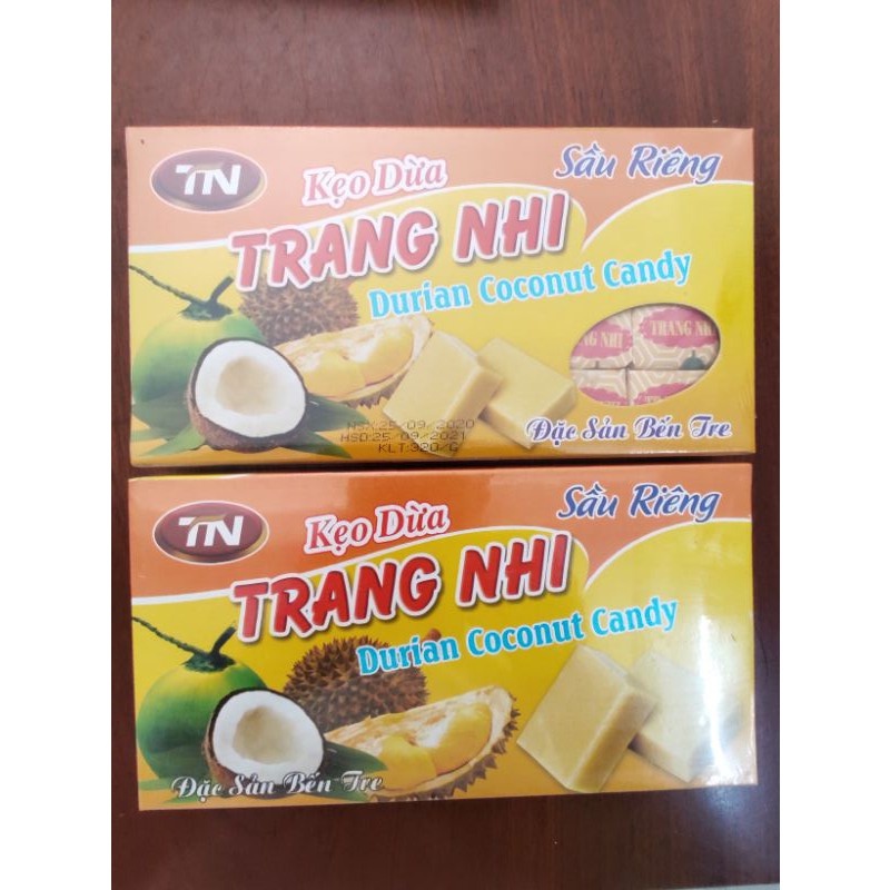 Kẹo Dừa Sầu Riêng đặc sản Bến Tre 320g Hộp Giấy Cao Cấp date: 10/21-10/22