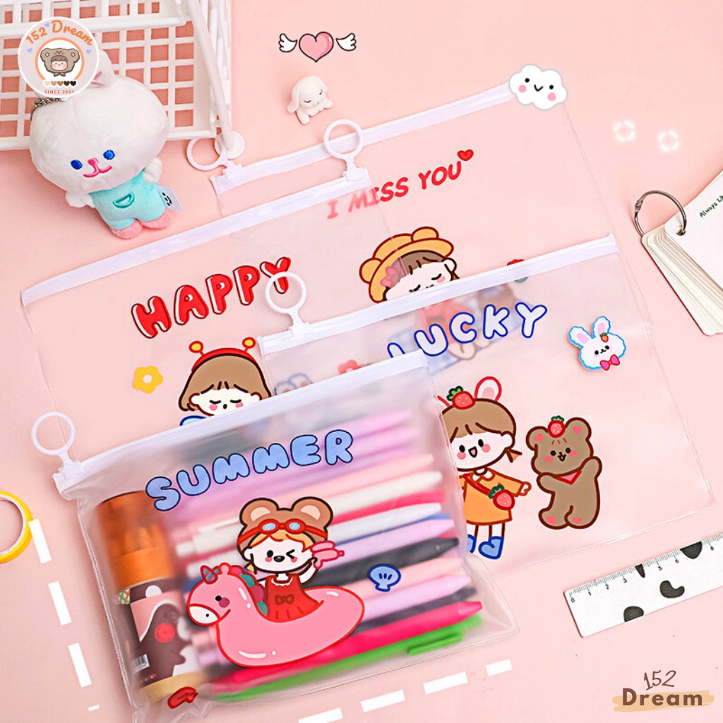Túi Đựng Bút, Note Trong Suốt Chống Nước Cỡ Lớn 💟