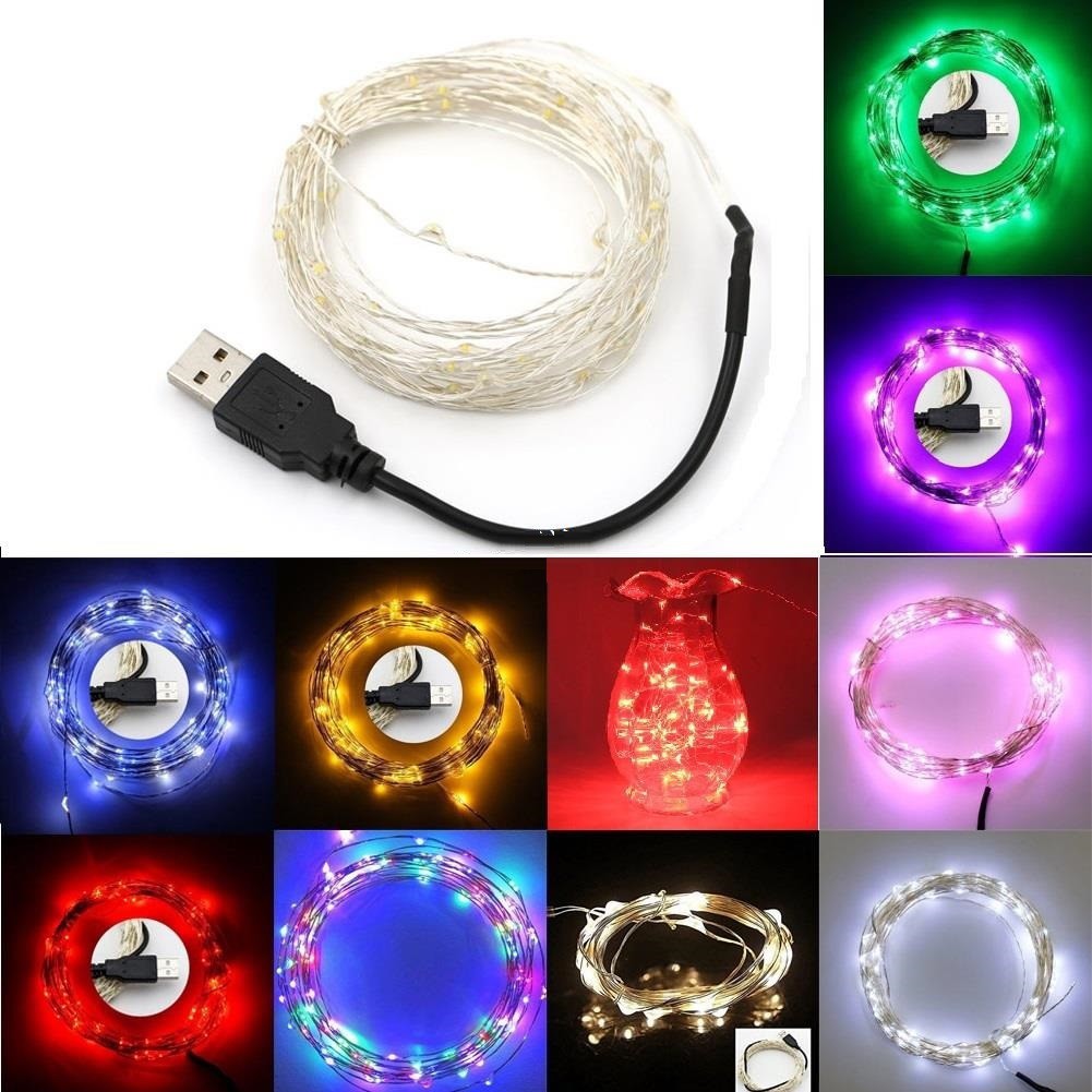 Đèn LED trang trí dây đồng nguồn USB