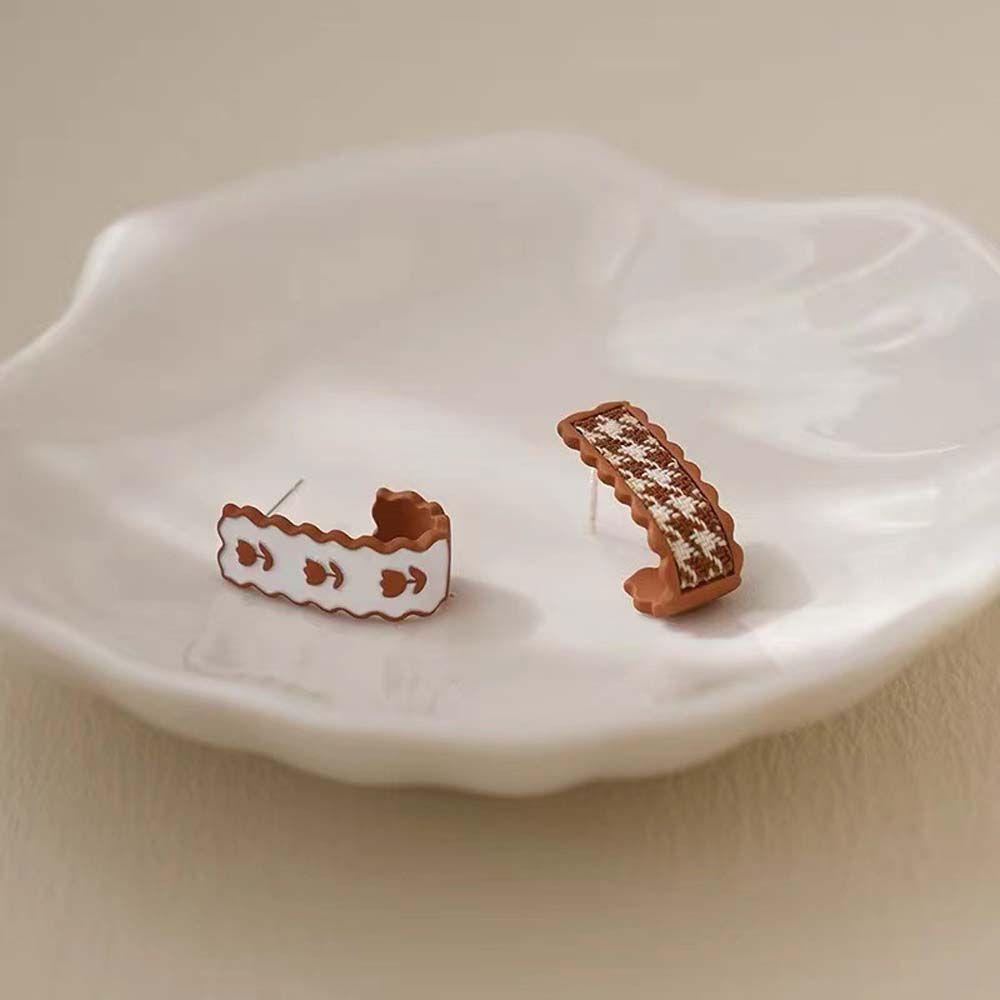 VANES1 Đôi Khuyên Tai Hình Hoa Nhiều Màu Sắc Thời Trang Cho Nữ