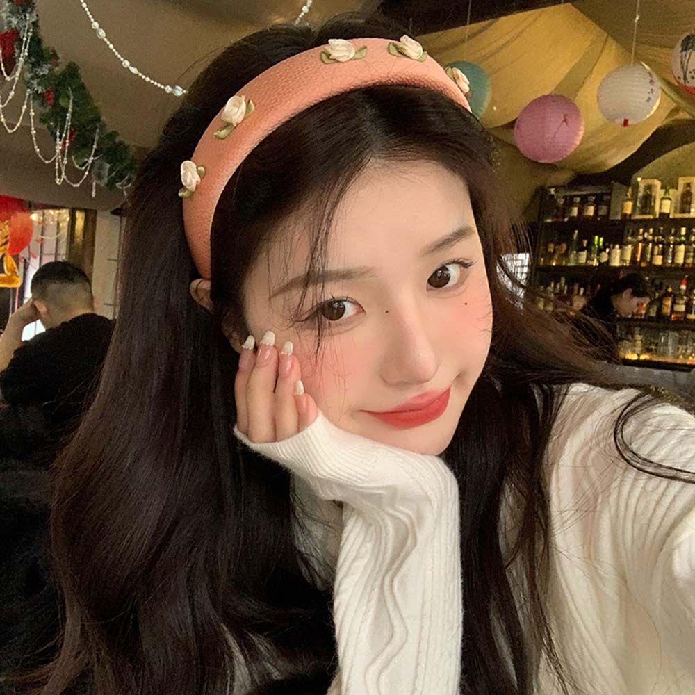 Cài Tóc Xốp Hình Hoa Hồng Màu Kẹo Ngọt Phong Cách Hàn Quốc Dễ Thương