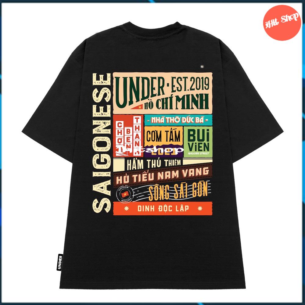 Áo phông nam 1HITSHOPUNISEX Áo thun UNDER Sài Gòn - Saigonese Tee - UTS006 mát hút mồ hôi 3 size M L XL