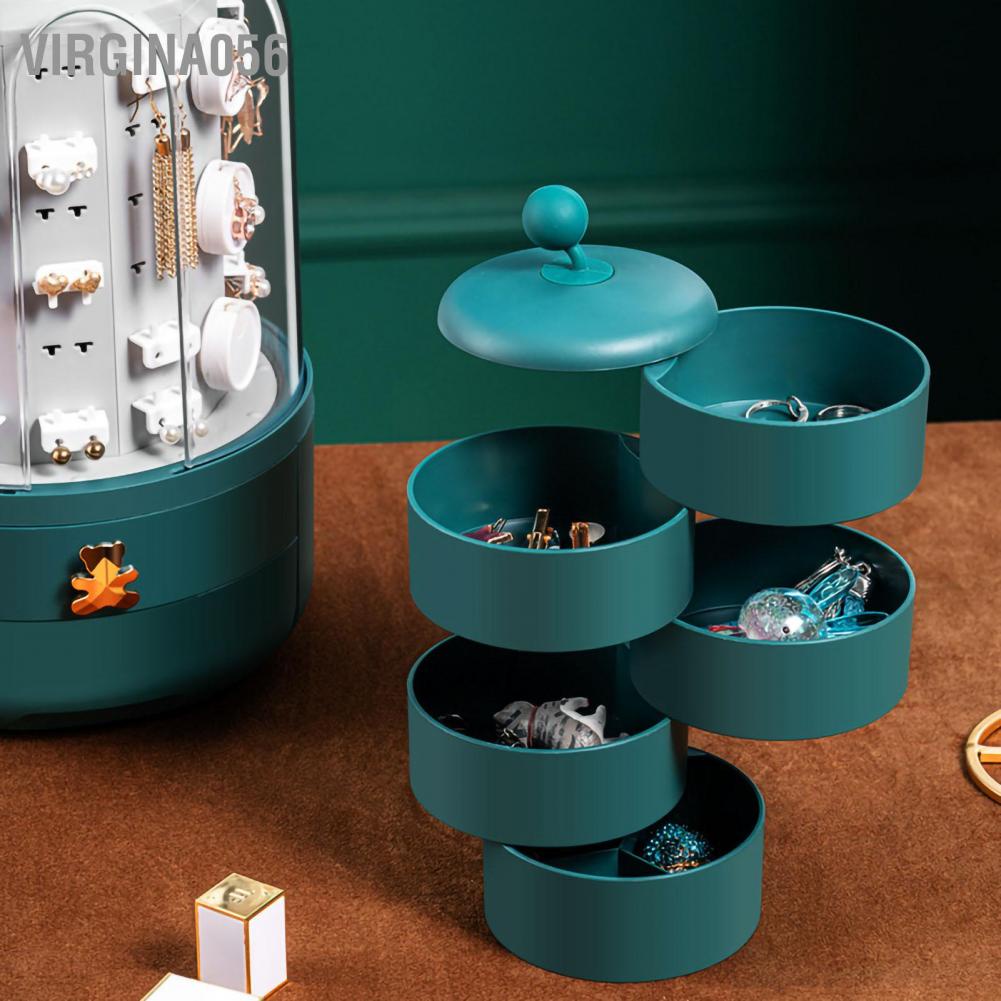 Có thể bán buôn Hộp đựng đồ trang sức Bảng chống bụi Phân loại Giá đỡ bông tai dung tích lớn cho nữ Virgina056 Hàng giao ngay