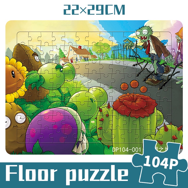 Set đồ chơi 104 mảnh xếp hình Plants vs Zombies