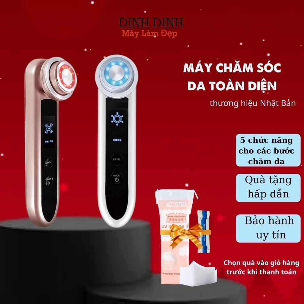 Máy di tinh chất D919 bản 2022, máy mát xa mặt đẩy tinh chất nóng lạnh, nâng cơ, dụng cụ làm đẹp chăm sóc da toàn diện