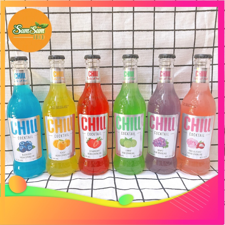 Chill Cocktail Nước Trái Cây Chai 275ml 🥂NGON VÀ THƠM🥂Nước Hoa Quả