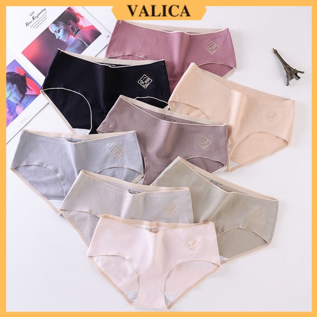 Quần lót nữ cao cấp co dãn - Quần lót cotton cạp vừa , thoáng mịn, ôm vòng 3 VALICA L822
