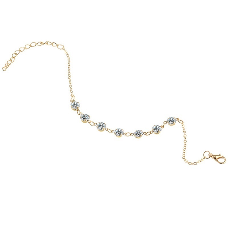 Fashion Crystal Anklet for Women Gold Silver Color Boho Bracelet Foot Bracelets Bohemian Jewelry | BigBuy360 - bigbuy360.vn