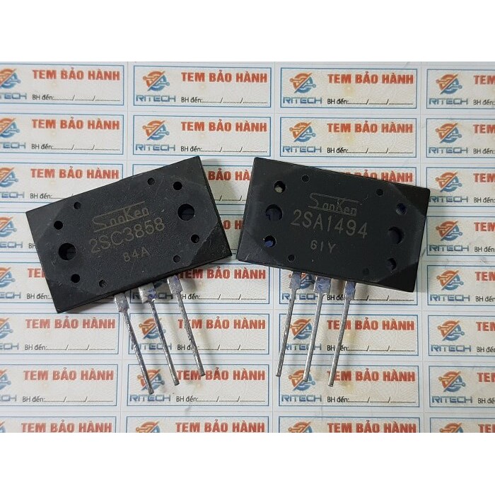 2SA1494(A1494) và 2SC3858(C3858) Cặp Sò Transistor 17A/200V Tháo Máy