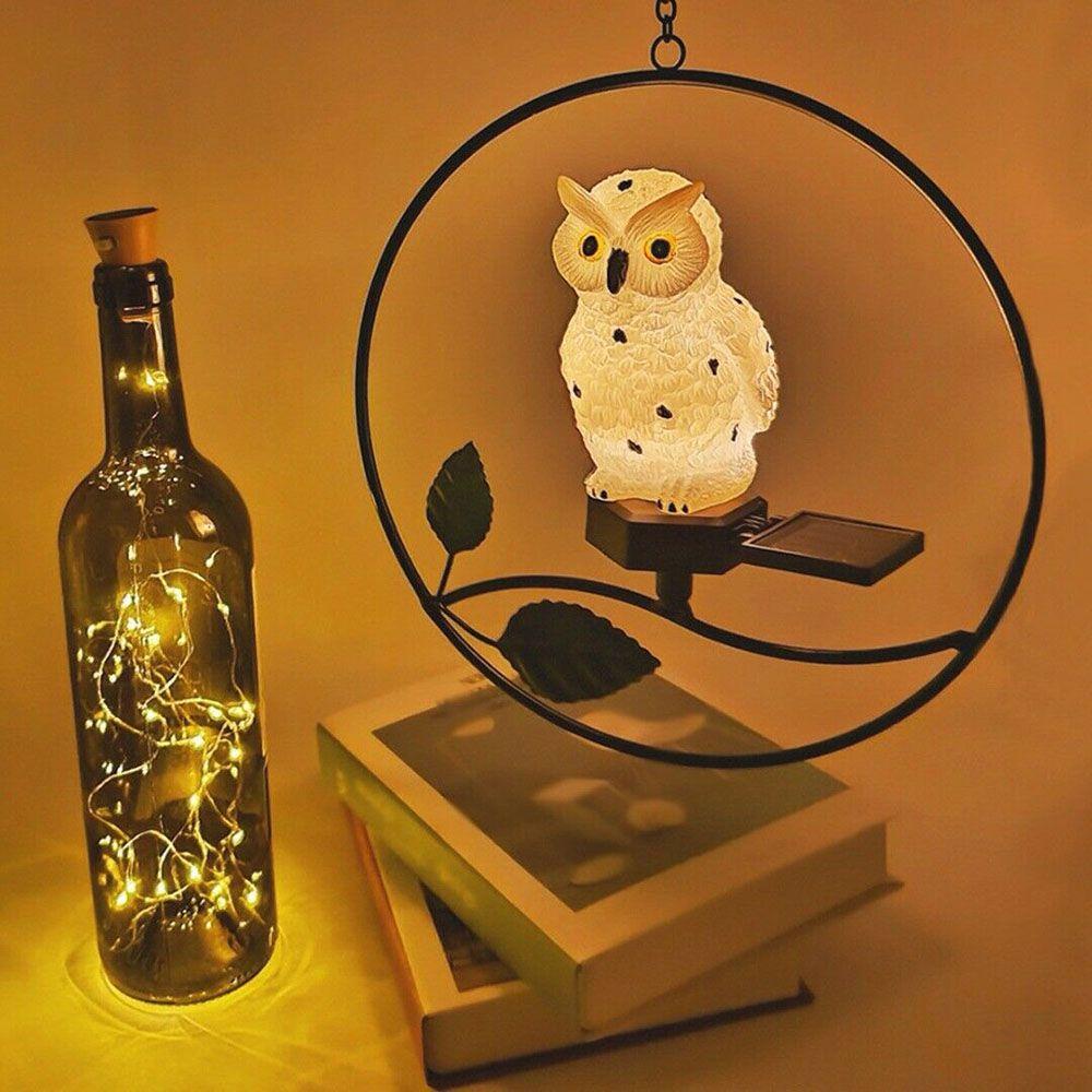 Đèn Treo Trang Trí Hình Chim Cú Bằng Nhựa Resin Chống Thấm Nước