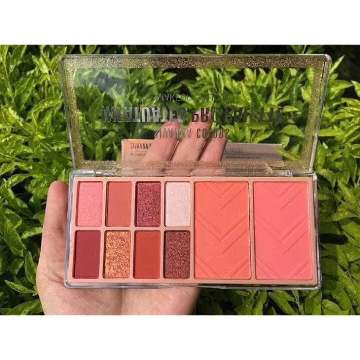 Bộ kid trang điểm SIVANNA 8 màu mắt và 2 má hồng HF5021