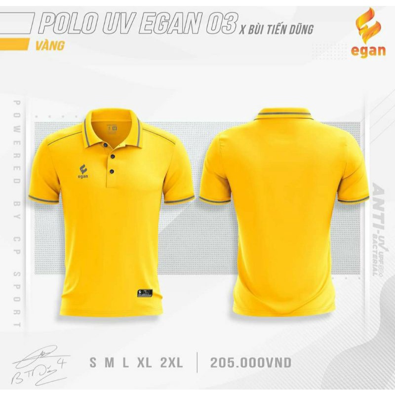 ÁO POLO UV EGAN 03 MÀU VÀNG MỚI, ĐẸP CHÍNH HÃNG