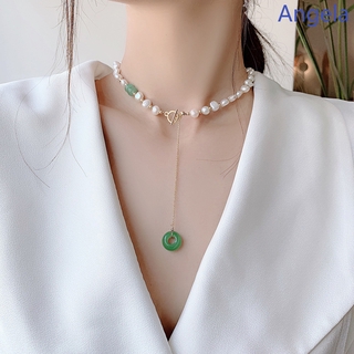 Korean fashion natural freshwater pearls pearl necklace female gold plated jewelry does not fade