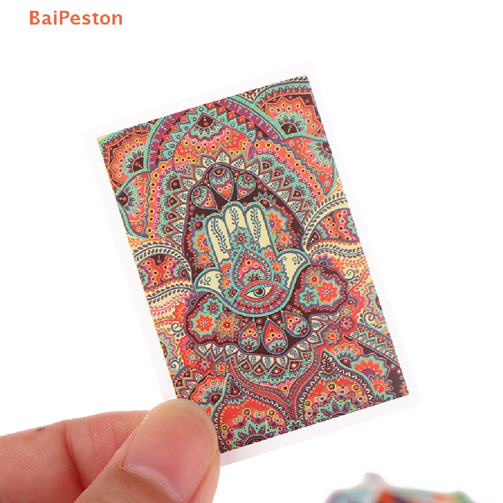 Set 50 Miếng Dán Nghệ Thuật Hippie Cổ Điển Trang Trí Ván Trượt / Laptop / Tủ Lạnh