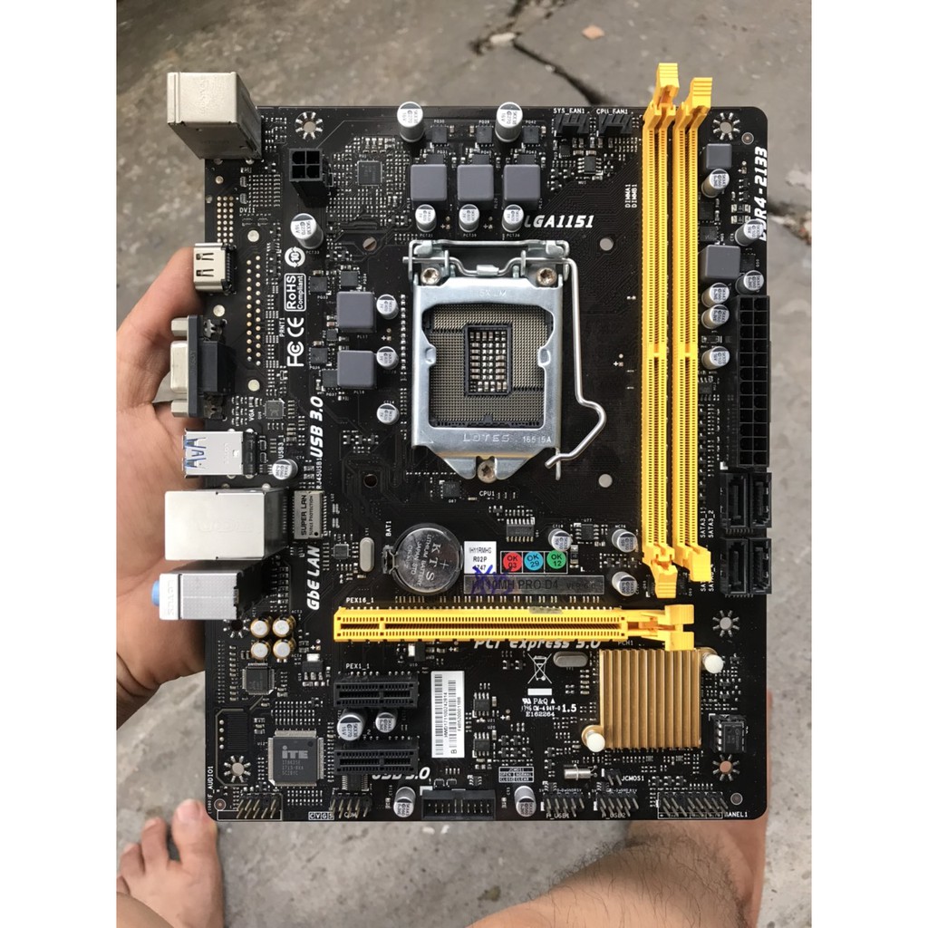 bo mạch chủ máy tính Biostar H110MH PRO D4 2 khe ram ddr4 socket 1151 v1 mainboard Main PC H110 6.0,cpu e5300