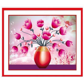 Tranh đính đá hạt tròn hoa h853