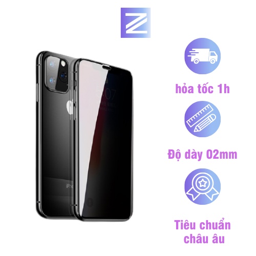Kính cường lực iphone chống nhìn trộm full màn hình chính hãng ZUZG CNTX