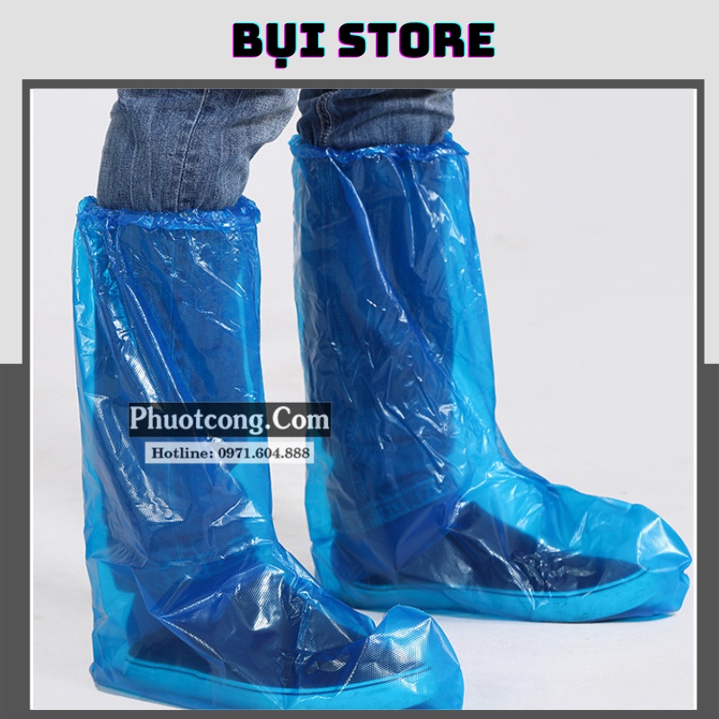 Ủng đi mưa nilon - bọc giày nilon tiện dụng chuyên dụng đi xe máy - đi phượt Bụi Store