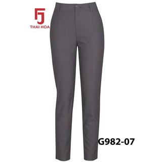 Quần tây Thái Hòa ống đứng màu xám G982-07