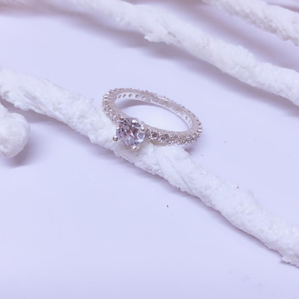 Nhẫn nữ đính đá quanh nhẫn trẻ trung chất liệu bạc ta cao cấp sáng đẹp [ JQN- Cam kết bạc chuẩn, chất lượng, giá xưởng ]