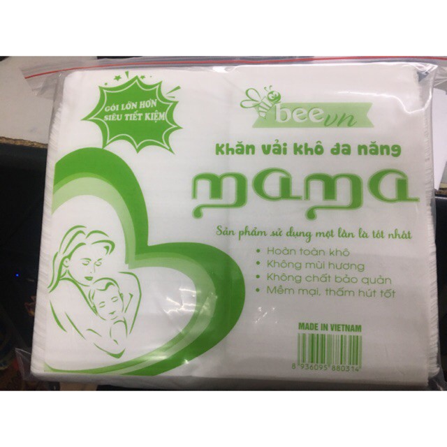 Combo 3 bịch khăn vải khô đa năng Mama 600gr/bịch