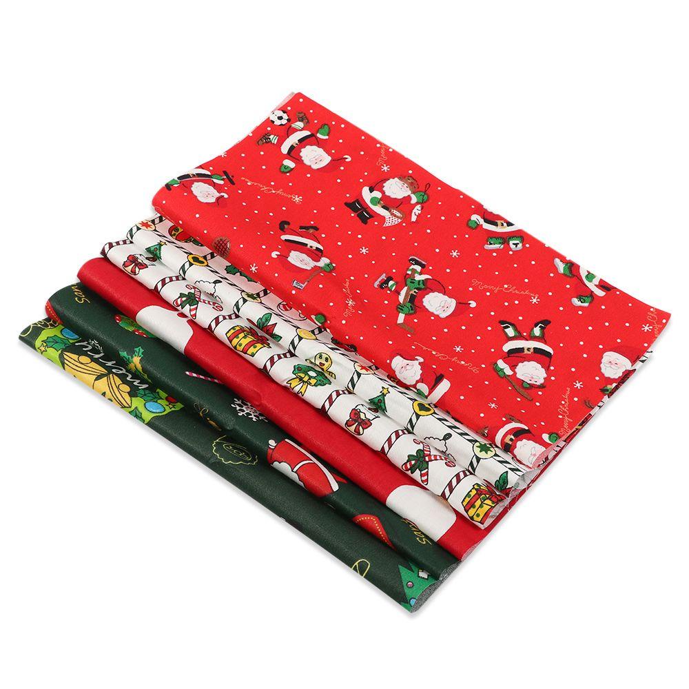 UPSTOPVN Set 10 Miếng Vải Cotton Họa Tiết Giáng Sinh