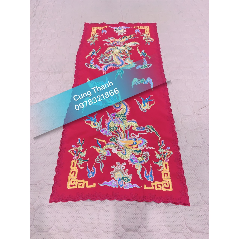 Bộ Khăn Phủ Diện Hầu Thánh + Tấu Hương Màu Đỏ