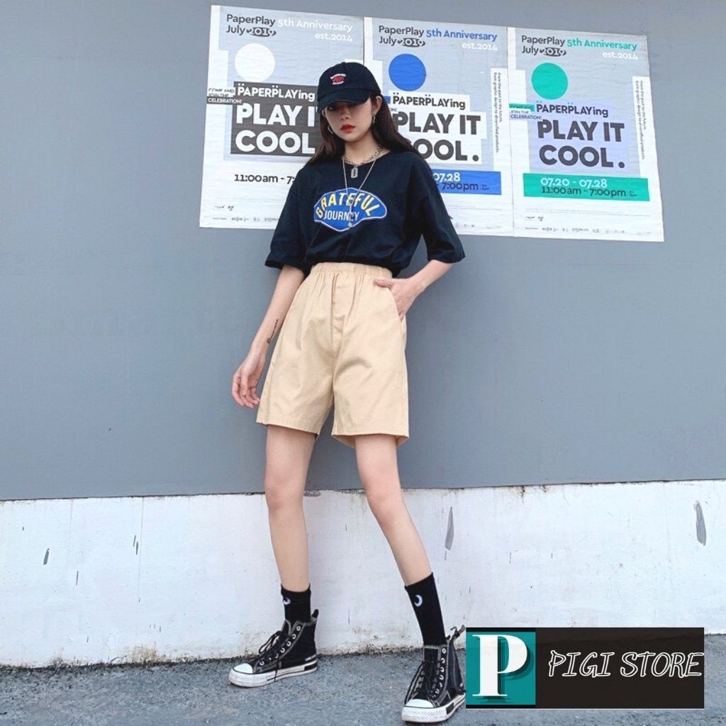 Quần đùi kaki có 2 màu Đen, Be vàng, chất kaki hàng có 2 size M và L từ 40-65kg PIGI STORE MÃ 87