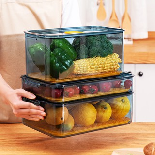 Hộp đựng lưu trữ thực phẩm đông lạnh có lỗ thoát nước, khóa thoát khí, dễ dàng bảo quản Rau Củ, Trứng 24 quả Akita House