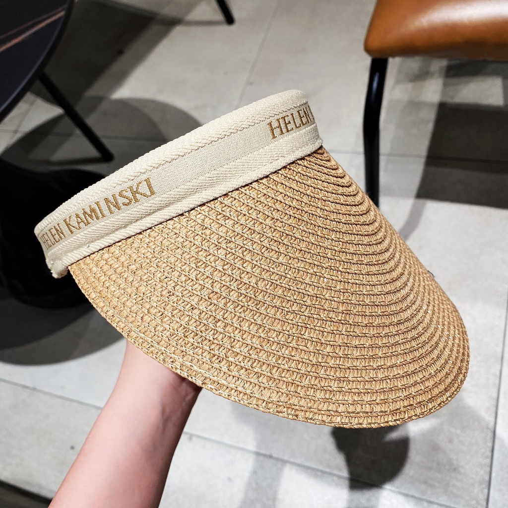 Mũ cói vành chống nắng nửa đầu chống nắng, chống tia UV style Hàn Quốc dễ thương phù hợp với mọi khuôn mặt