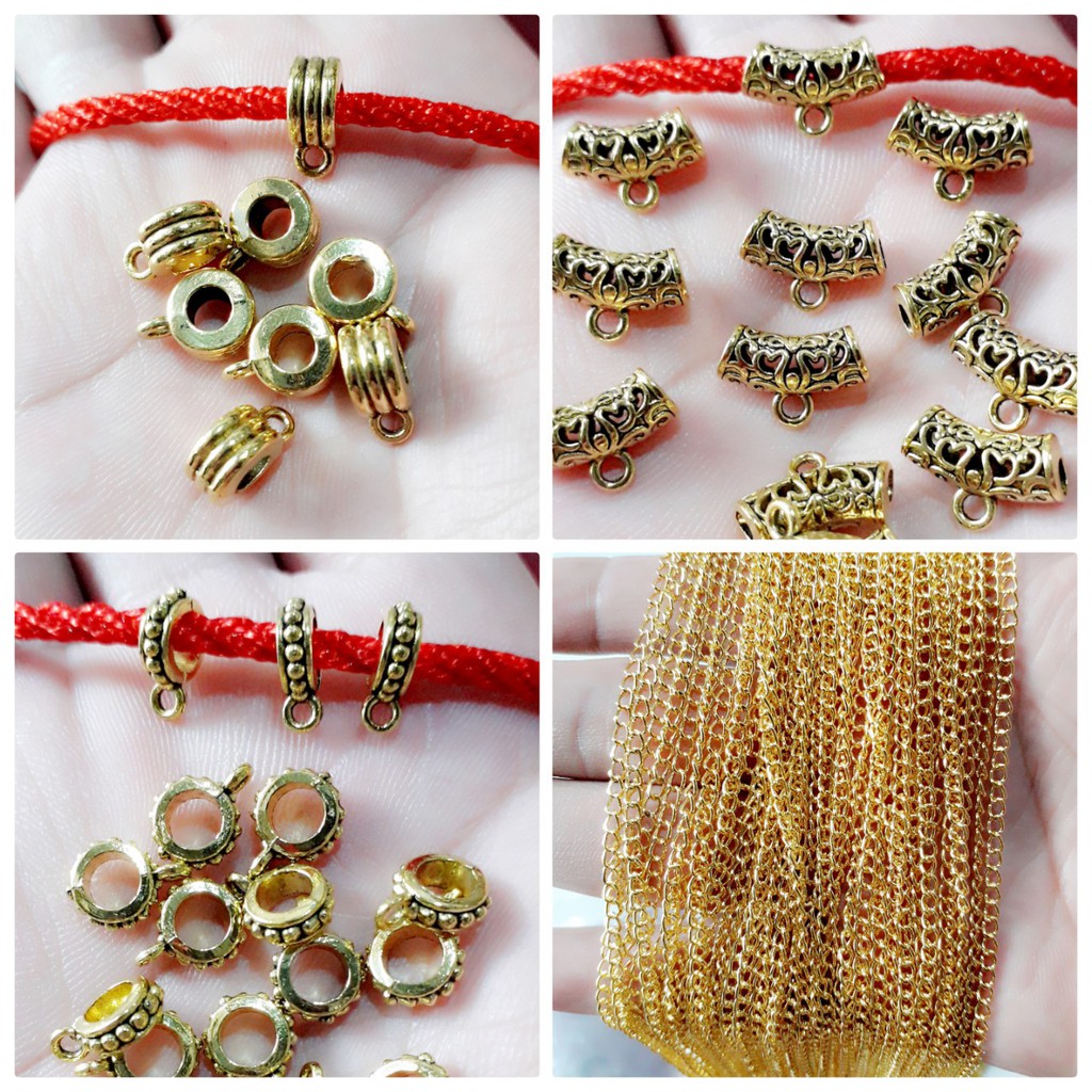 Charm lùa - xỏ ngang màu vàng : 50g / 1 gói = 28k [ charm màu vàng ]