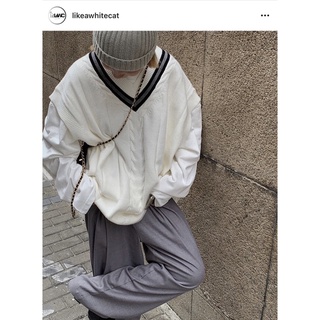 [ORDER] áo len gile cổ tim