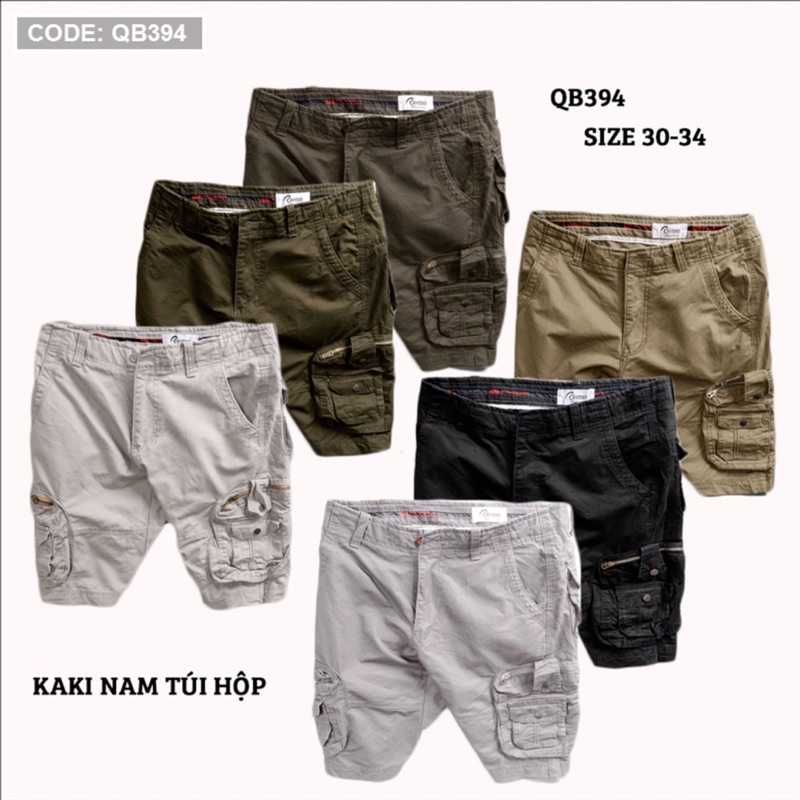Quần Lửng Kaki Túi hộp Nam cao cấp 58-80kg