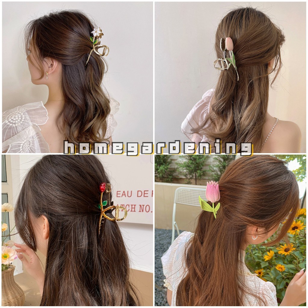 Kẹp TóC HìNh Hoa ĐíNh Kim Cương Giả ThờI Trang Cho Nữ